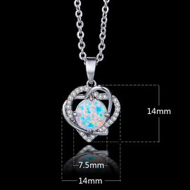 Carofeez 2023 Fashion Double Heart Rhinestone Necklace For Women