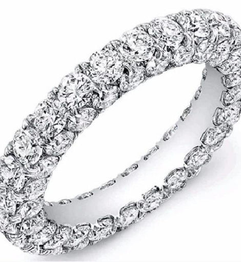 Diamond Veneer Cubic Zirconia Eternity Ring. 813R100