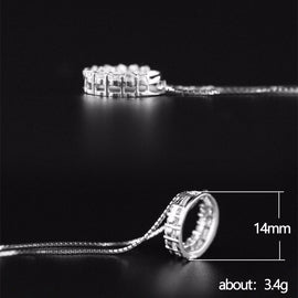 Fashion Zircon Crystal Pendant Necklace For Women Statement Wedding