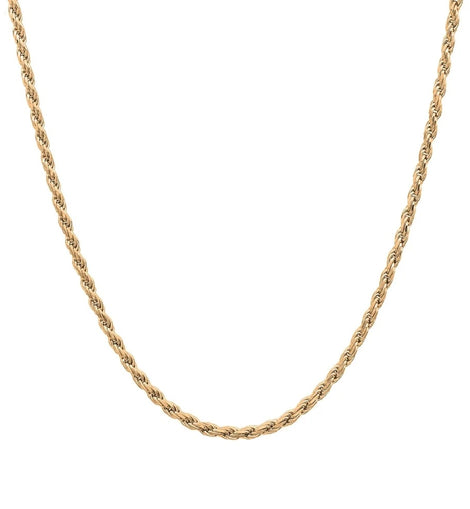 18K Over Sterling Silver 925 Rope Chain