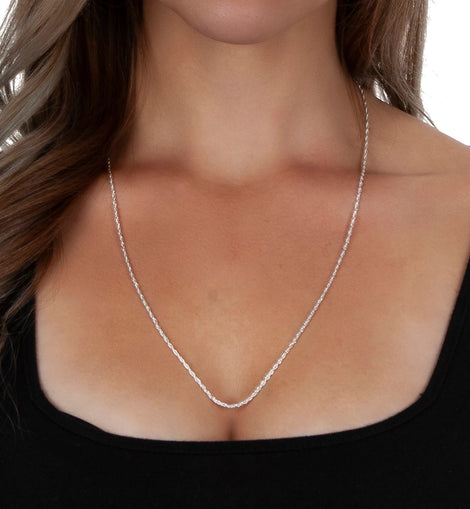 925 Sterling Silver Chain Rope Chain Italian Silver Necklace Chain