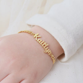 Child Name Bracelet, Little Girl Bracelet, Baby Name Jewelry