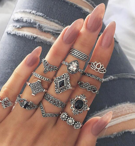 Flower Ring Set